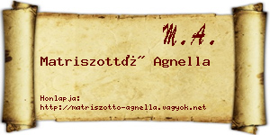 Matriszottó Agnella névjegykártya